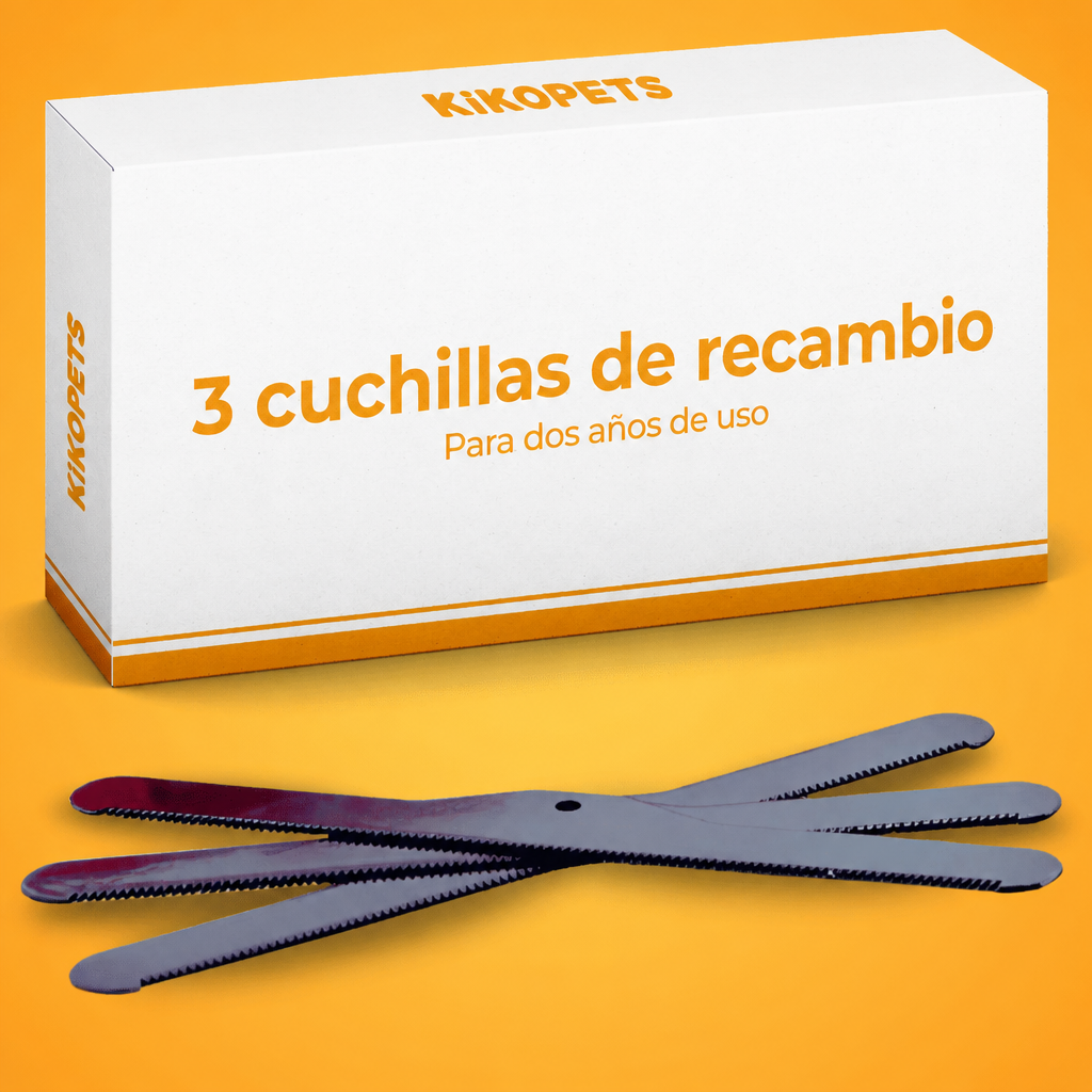 3 cuchillas de repuesto para el cepillo