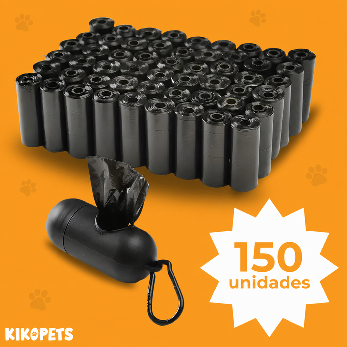 150 bolsas para excrementos con dispensador