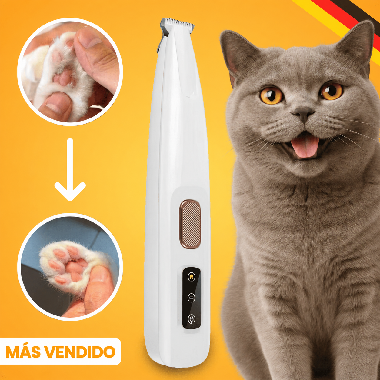 Recortadora de pelo para patas de gato